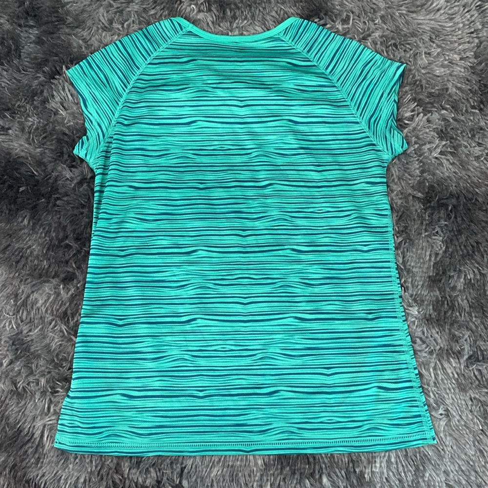 Champion duodry dark seafoam green and navy horizontal strap sporty top - Picture 9 of 17